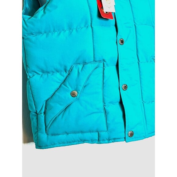 Shayanne Womens Puffer Vest size 8-10 Pockets Western Cowgirl Turquoise NWT - Picture 2 of 13